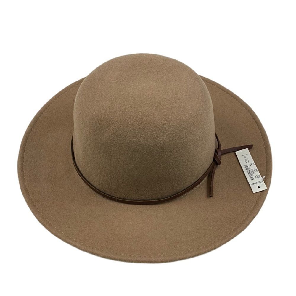 Madewell x Biltmore® Domed Wool Felt Hat Faux Leather Trim  M/L NWT